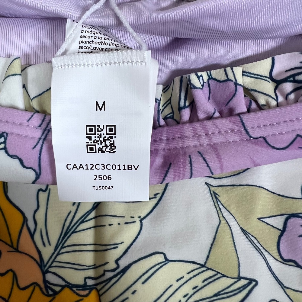 Cupshe Women's Purple Yellow Floral Underwire High Waisted Bikini Set Medium NWT - Picture 8 of 10